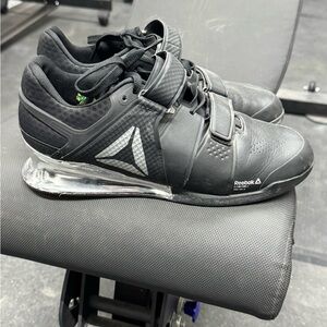 Reebok Black and Silver Weight lifting/ strength training platform Shoes